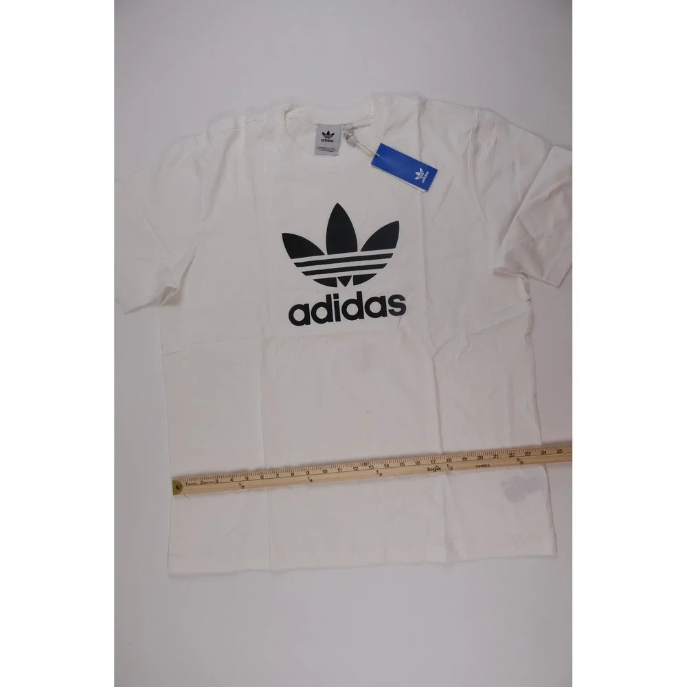 Adidas Mens T Shirt Trefoil Logo White Black XL NWT IV5353